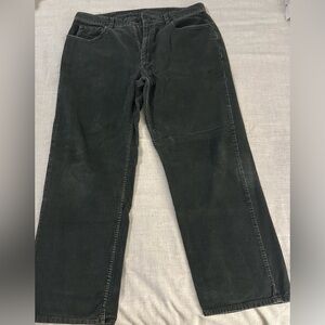 L.L. Bean Men's Dark Gray Corduroy Pants, 38/32